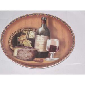 Baum Bros Formalities Gourmet‎ Collection Le Bouquet Wine 8" Plate